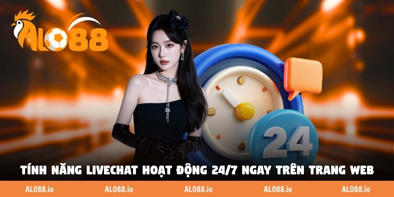 Tính năng livechat hoạt động 24/7 ngay trên trang web