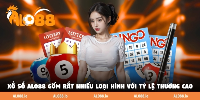 Xổ số ALO88 gồm rất nhiều loại hình với tỷ lệ thưởng cao