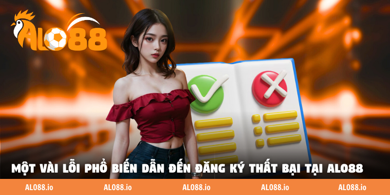 Một vài lỗi phổ biến dẫn đến đăng ký thất bại tại ALO88